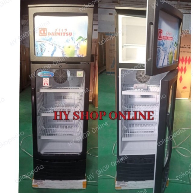 [New] Daimitsu Disc 378 Showcase Cooler And Freezer 350L Terbaru