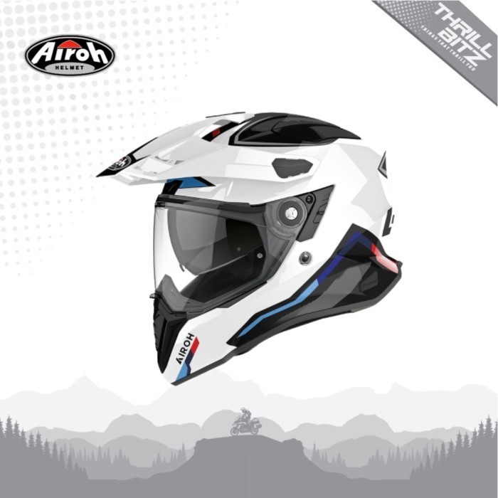 [Ori] Helm Airoh Commander Helmet Factor White Gloss - Size M Diskon