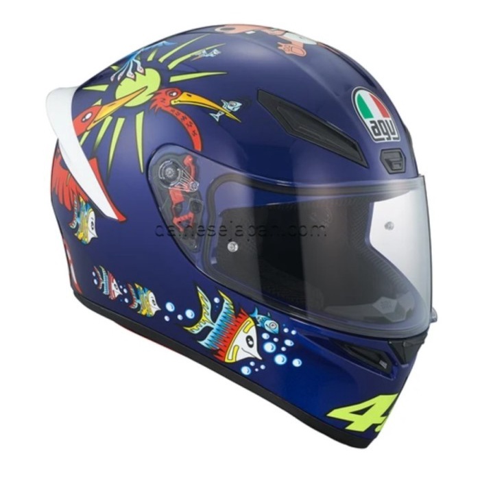 [Ori] Agv K1 Zoo Blue White  Helm Motor Full Face  Agv Original Berkualitas