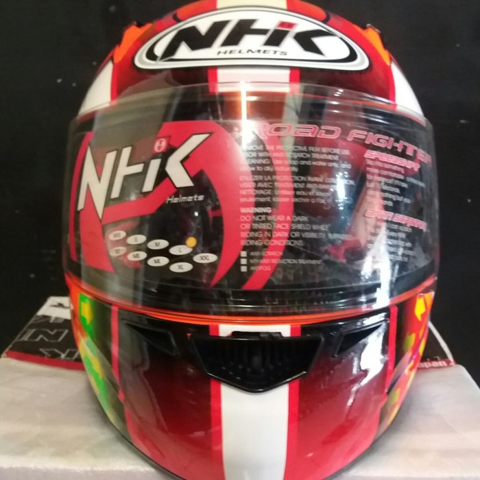 [New] Helm Full Face Nhk Gp Tech Motif Rossi Black/Orange Terbatas