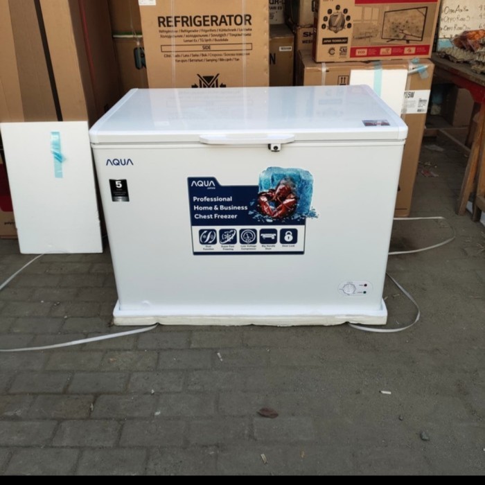 [New] Chest Freezer Aqua Aqf-310W Terbaru