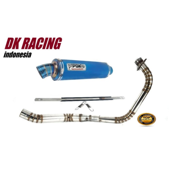 [Original] Knalpot Racing Suzuki Satria Fu 150 Pdk Bulat Bluemontt Full Cacing Berkualitas