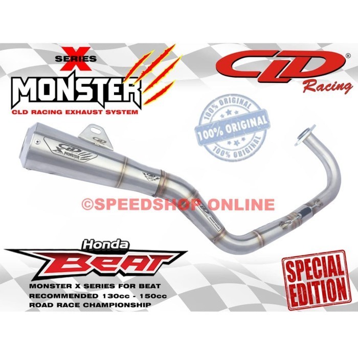 [Original] Knalpot Cld Honda Beat Original Type X-Monster Terbaru