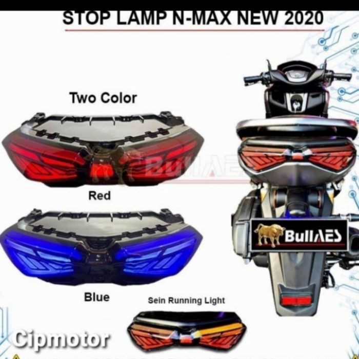 [Ori] Lampu Stop New Nmax 2020 Aes Bullaes Sen Running Senja Merah Biru Rem Berkualitas