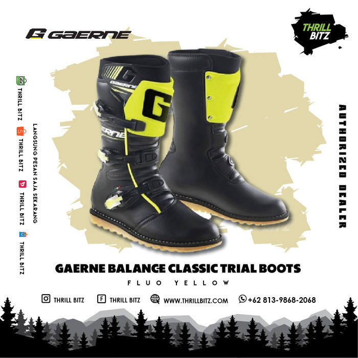 [New] Sepatu Gaerne Balance Classic Trial Boots - Fluo Yellow Size 44 Diskon