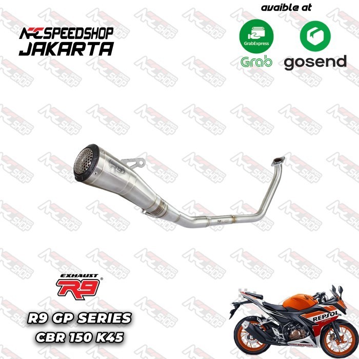 [Original] Knalpot R9 Gp Ss Series Cbr 150 K45 Facelift Fullsystem Diskon