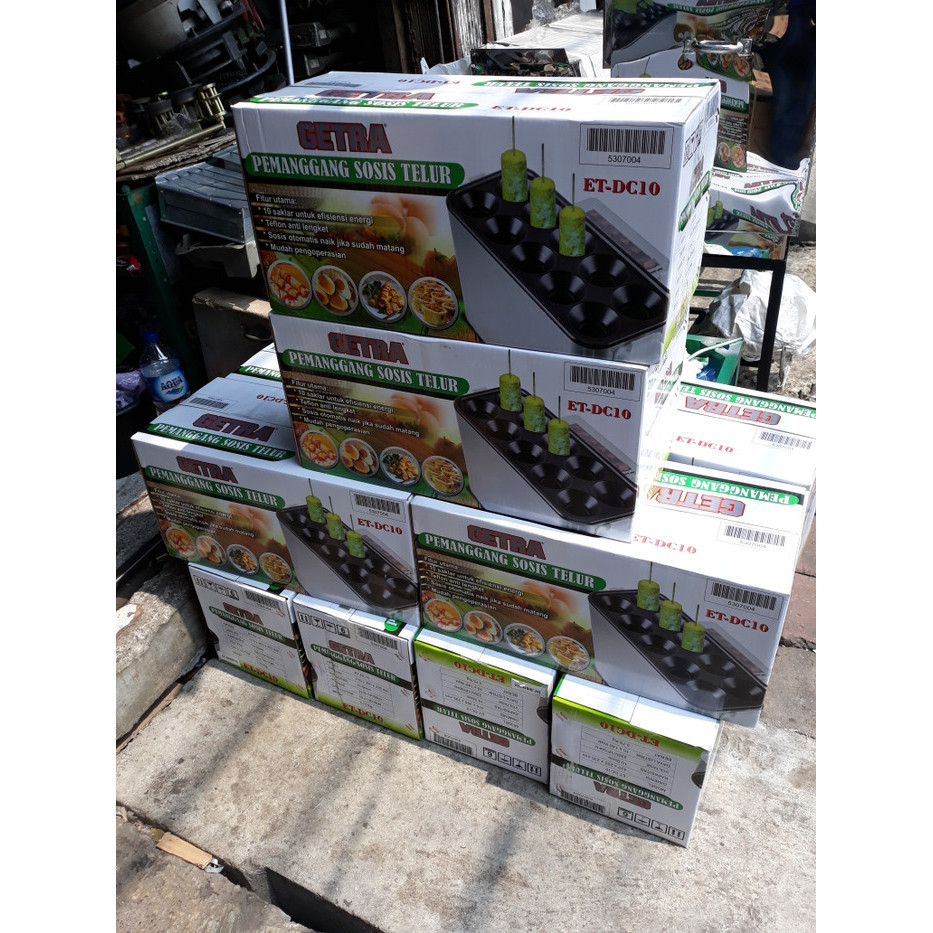 [New Ori] Mesin Sosis Telor Listrik / Pemanggang Sosis Telur Getra 10 Lobang Diskon