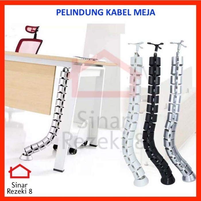 PELINDUNG KABEL PENUTUP CABLE DUCTING MANAGEMENT MEJA KANTOR KOMPUTER