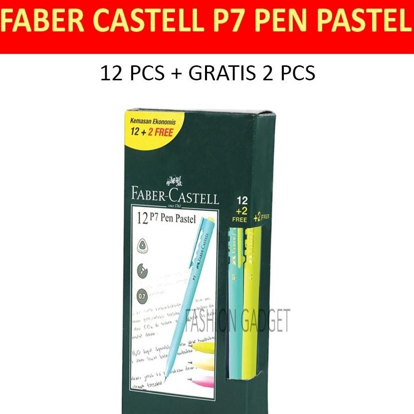 

Pul Faber Castell P7 Pastel 1 Box Isi 12 + Gratis 2 Tinta Hitam 0.7Mm Bol Ball Pul 1 Pa