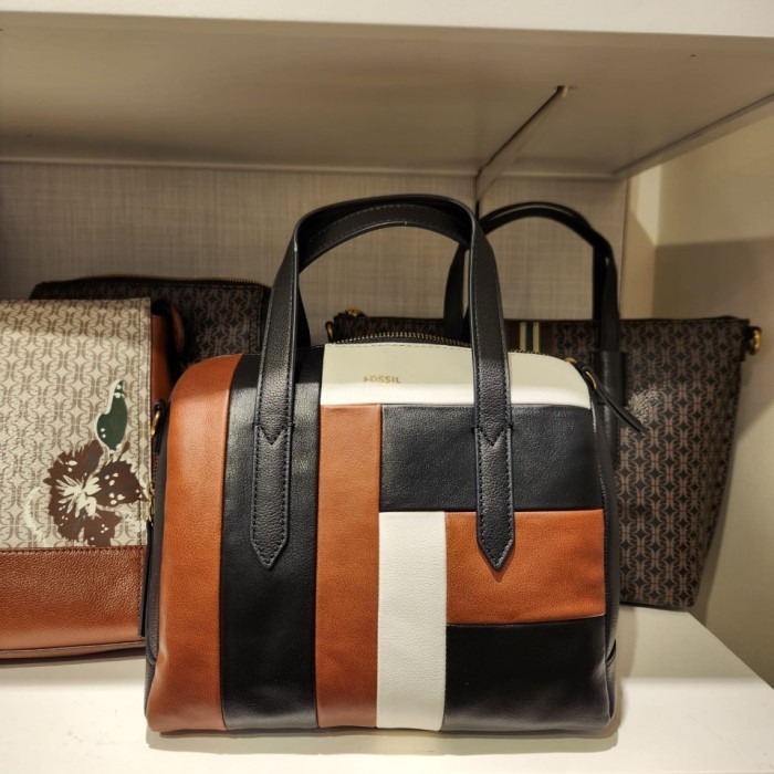 ✅New Tas Wanita F O S S I L Sydney Satchel Multi Black Terbaru
