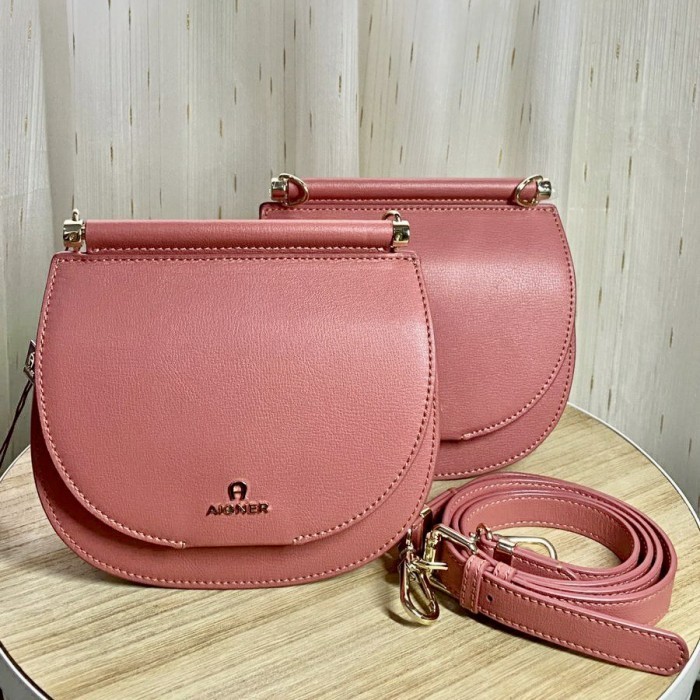 ✅New Aigner Diane Mini Crossbody Bag Dusty Rose Diskon