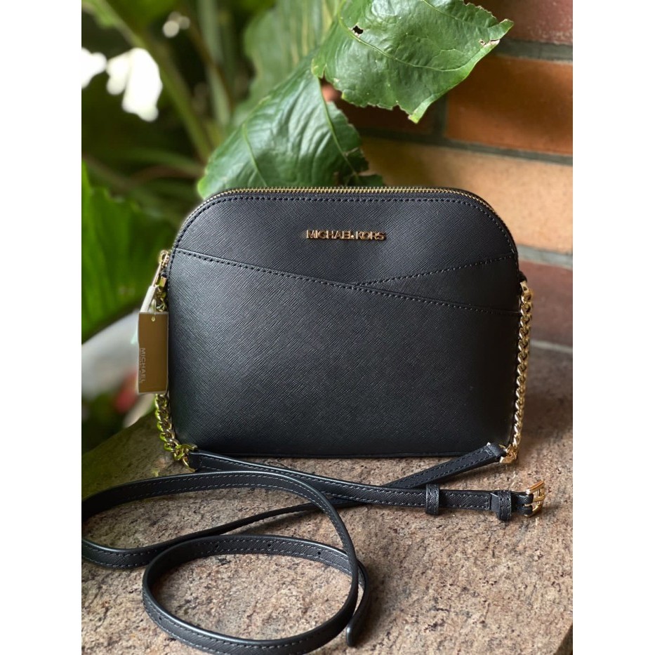 ✅New Tas Michael Kors Jet Set Dome Crossbody Black Medium Asli Ori Berkualitas