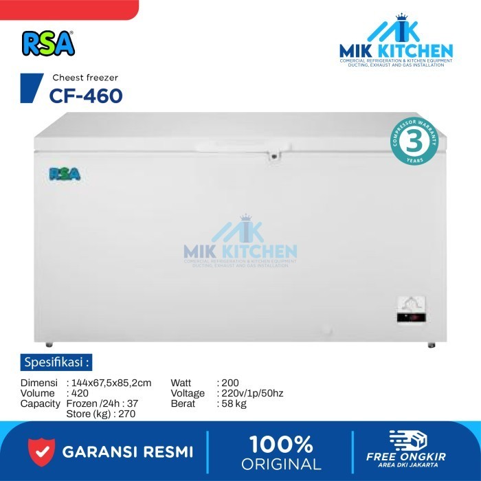 [Baru] Rsa Chest Freezer Cf-450 - Cf 450 Terbaru
