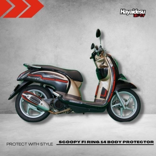 Body Protector Scoopy FI R14 2014-2016 Full Set Cover - Merah