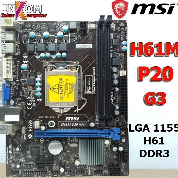 Mainboard Motherboard Mobo H61 Intel Socket 1155 MSI DDR3