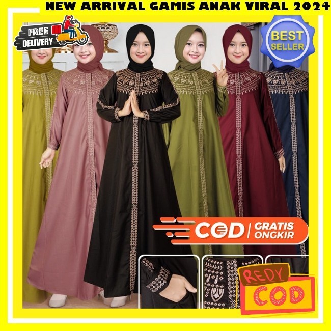 Gamis Anak Lebaran 2024 Terbaru Gmis Putih Amak Lebaran Dress Gams Murah Mewah Umr 9 10 Th Baju Ank 