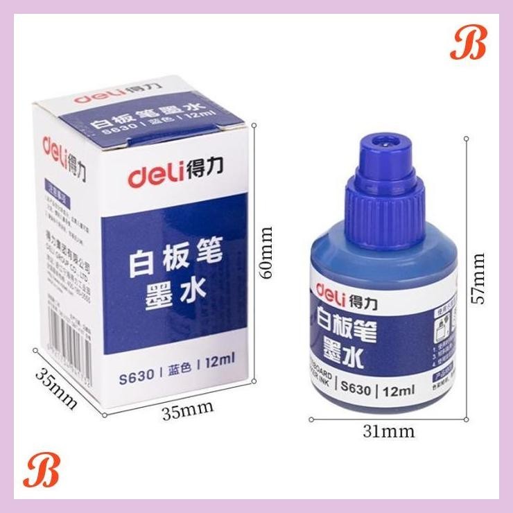 

| KG | DELI REFILL WHITEBOARD MARKER ISI ULANG TINTA SPIDOL PAPAN TULIS S630