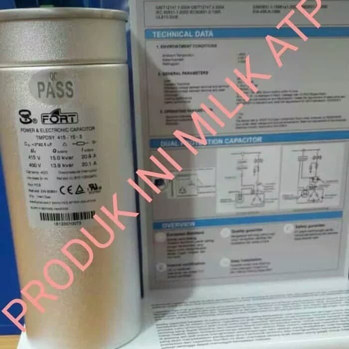 [New Ori] Power Capasitor 30 Kvar 415V Tmpdsy-415-30-3 Garansi 18 Bulan Berkualitas