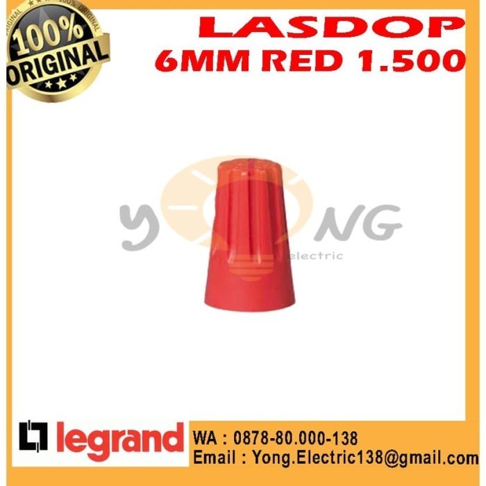 [New Ori] Lasdop Legrand / 634052 / Lasdop 6Mm Red / Lasdop Red / Lasdop 6 Berkualitas