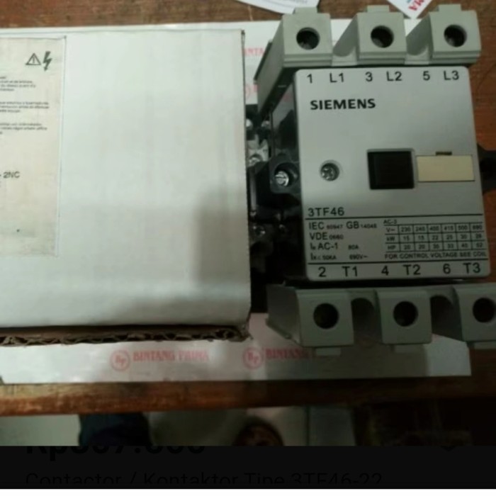[New Ori] Kontaktor Siemens 3Tf46 220V Original Terbaru