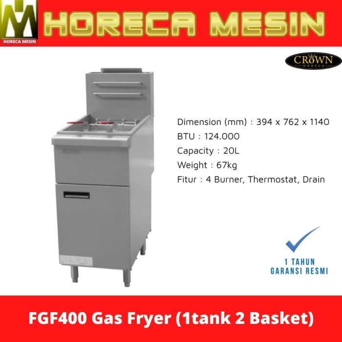[New] Standing Gas Deep Fryer Fgf-400 Diskon