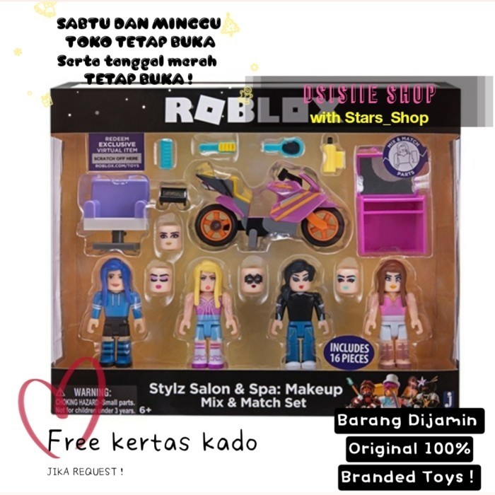 [Ori] Roblox Figure Stylz Salon  Spa Makeup Mix  Match Set Figure Original Limited