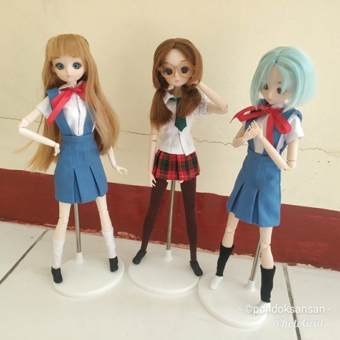 [Ori] Custom Doll Evangelion School Asuka Langley Rei Ayanami Makinami Mari Terbatas