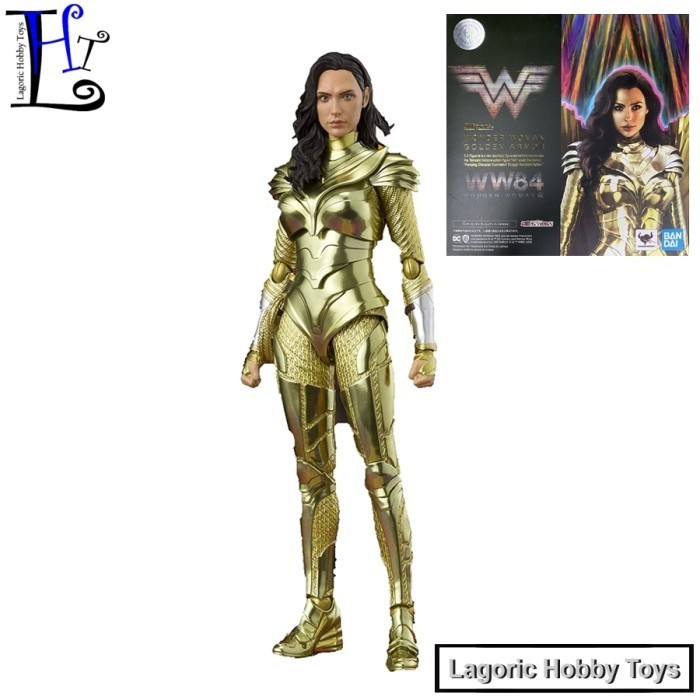 [Ori] Shf Dc Wonder Woman Golden Armor 1984 Bandai Mainan Figure Terbatas