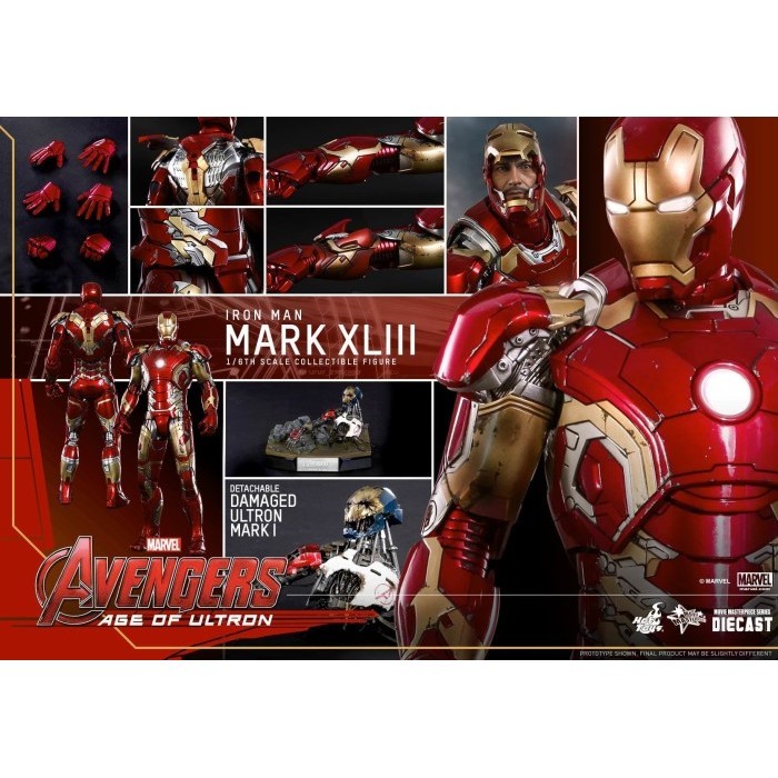 [Original] Hot Toys Iron Man Mark 43 / Ironman Mk 43 Aou Mms 278 D09 Reguler Terbaru