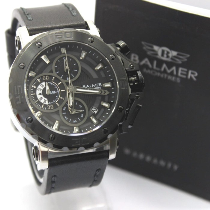 ✅New Jam Tangan Pria Balmer 7975 Silver Black Original Diskon