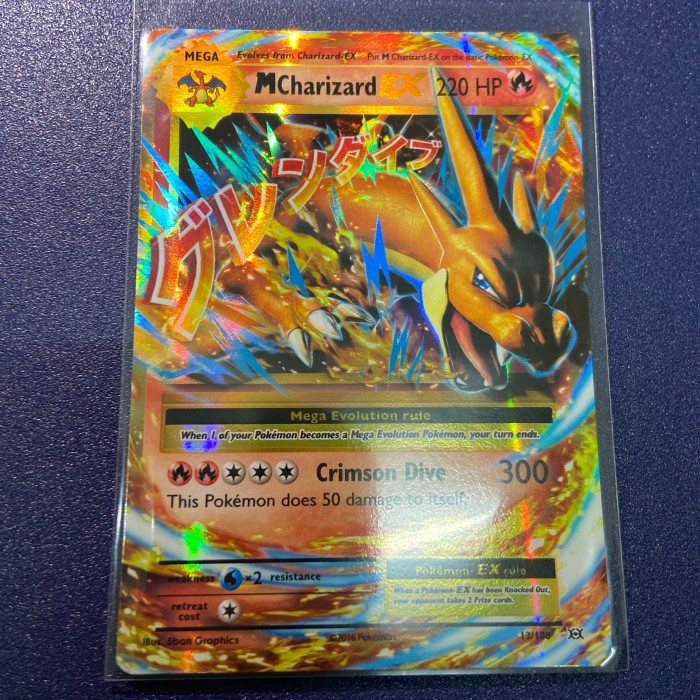 ✅Baru Kartu Pokemon Tcg En English Xy Evolutions Mega M-Charizard Ex Ur Limited