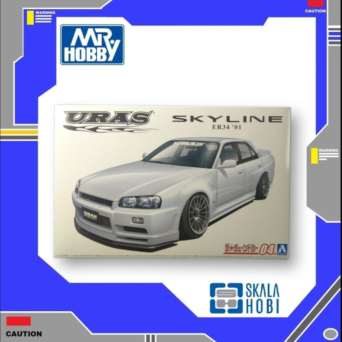 [Original] Aoshima 1/24 Nissan Uras Er34 Skyline Type-R 2001 Limited