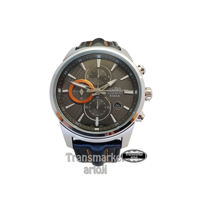 ✅New Ori Jam Tangan Pria Alba Signa Am3457X1 Silverhitam Original Garansi Resmi Limited
