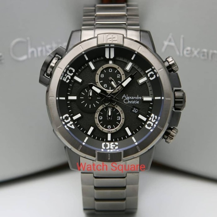 ✅New Alexandre Christie Original Ac6554 Black Jam Pria Original Limited