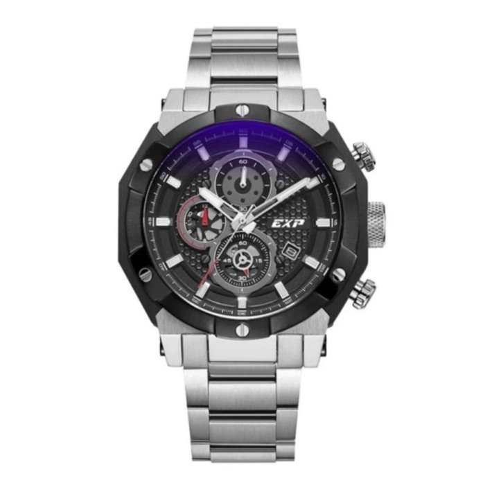 ✅New Jam Tangan Pria Expedition E 6385 E6385 Silver Black Rt Terbaru