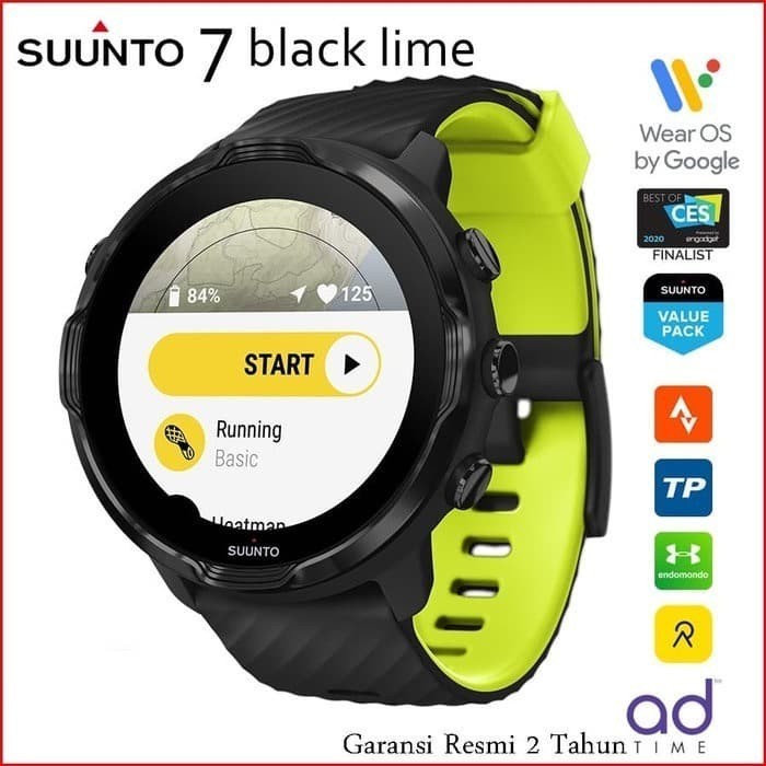 ✅New Suunto 7 Black Lime Ss050379000 Original Berkualitas