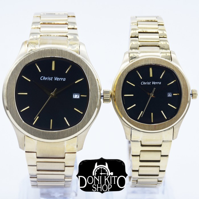 ✅New Jam Tangan Couple Christ Verra Original 919491G/L12Blk Garansi Resmi Terbatas