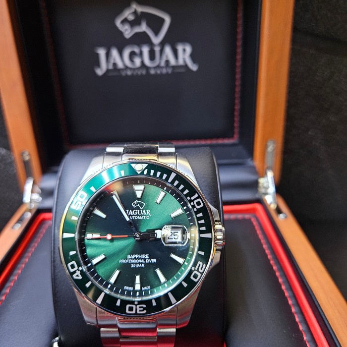 ✅New Ori Jam Tangan Pria Jaguar J886/2 Rantai Kaca Sapphire Automatic Original Terbatas