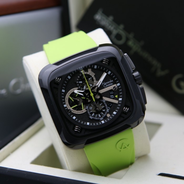 ✅New Ori Alexandre Christie Ac 6577 / Ac 6577Mc Black Soft Green Original Terbaru