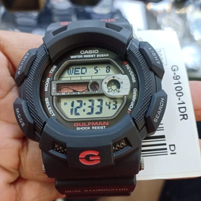 ✅New Ori Casio G-Shock Gulfman G-9100-1 Original Harga Reseller Terbatas