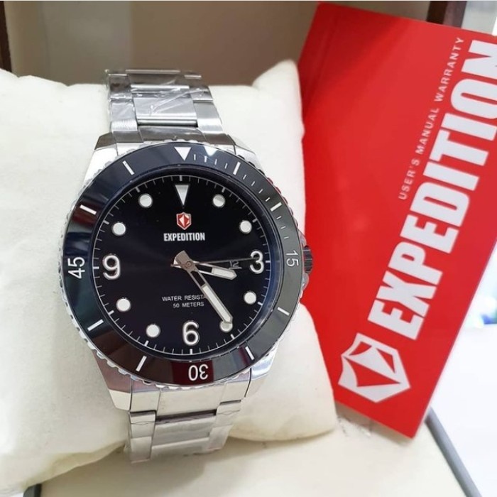 ✅Ori Expedition E6792 / E 6792 Silver Black - Jam Tangan Pria Original Limited