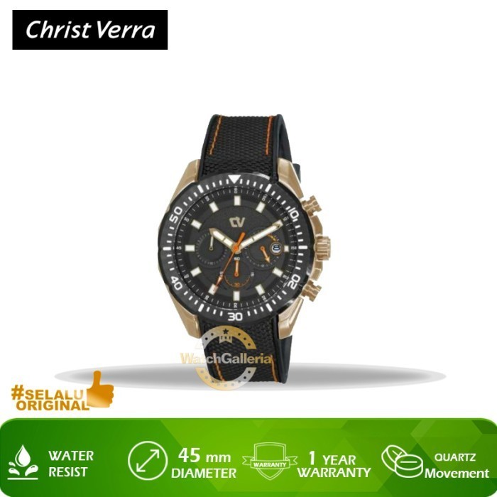 ✅New Ori Jam Tangan Christ Verra Cv C80241G-38 Blk Original Murah Terbatas