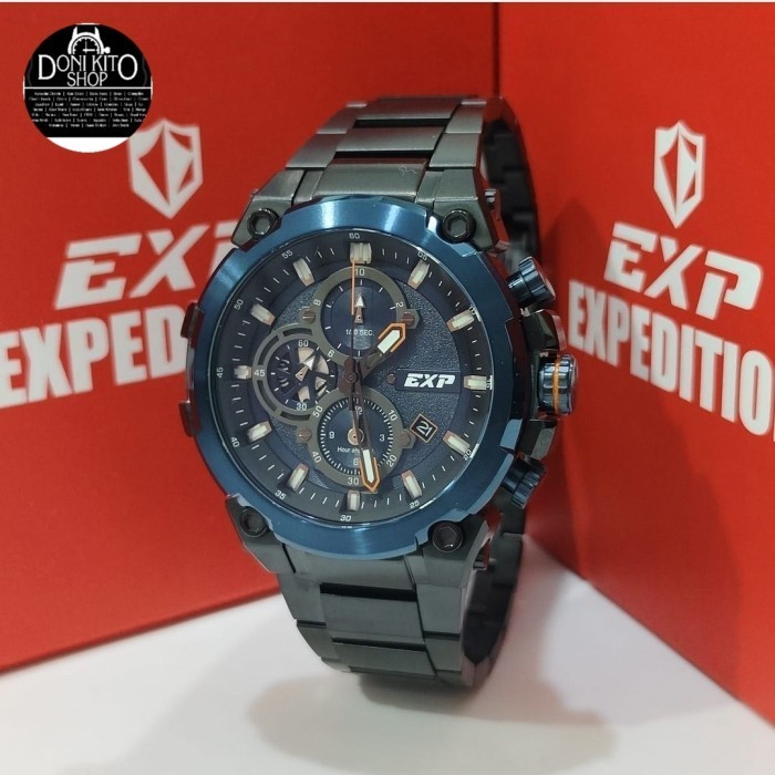 ✅Original Jam Tangan Pria Expedition E 6841 Original E6841 Black Blue Terbaru