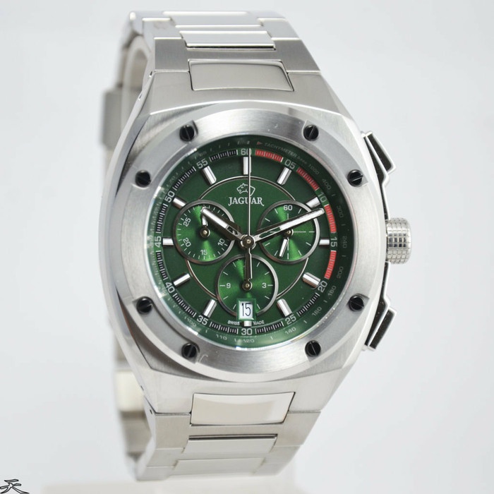 ✅Ready Jam Tangan Pria Jaguar J805/2 Silver Rantai Original Swiss Made Diskon