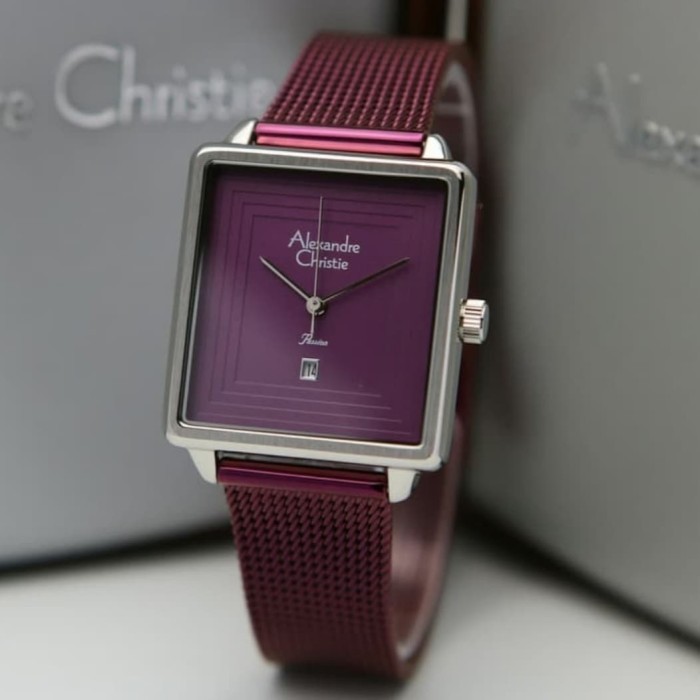 ✅Termurah Alexandre Christie Ac 2851 Ld Silver Purple Wanita Original Terbatas