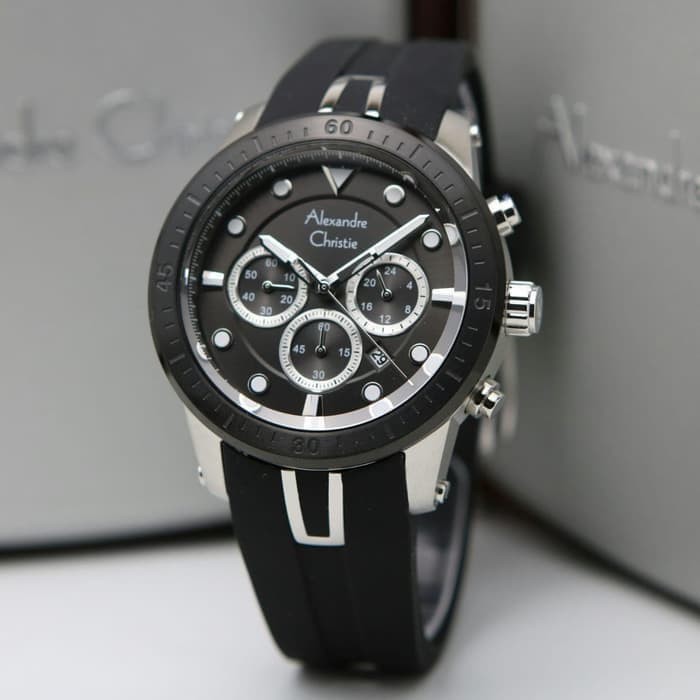 ✅Termurah Alexandre Christie 6533Mc / Ac6533 Black Silver Original  Garansi Limited