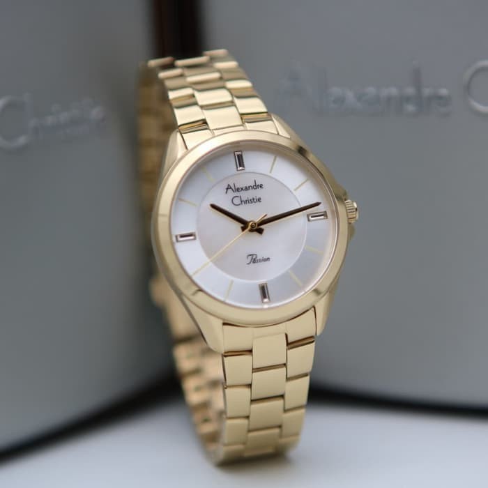 ✅Sale Jam Tangan Cewek / Wanita Alexandre Christie Ac 2816 Gold Diskon