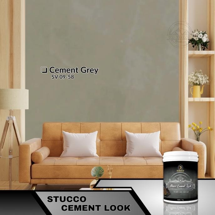 Cat Tembok Stucco Cement Expose - 1 Kg | Stucco Motif Semen Expose Premium Berkualitas