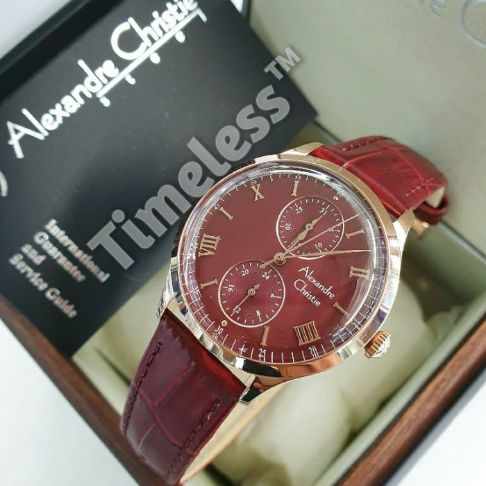 ✨Baru Jam Tangan Wanita Alexandre Christie Ac 2943 Bf Red Terbaru