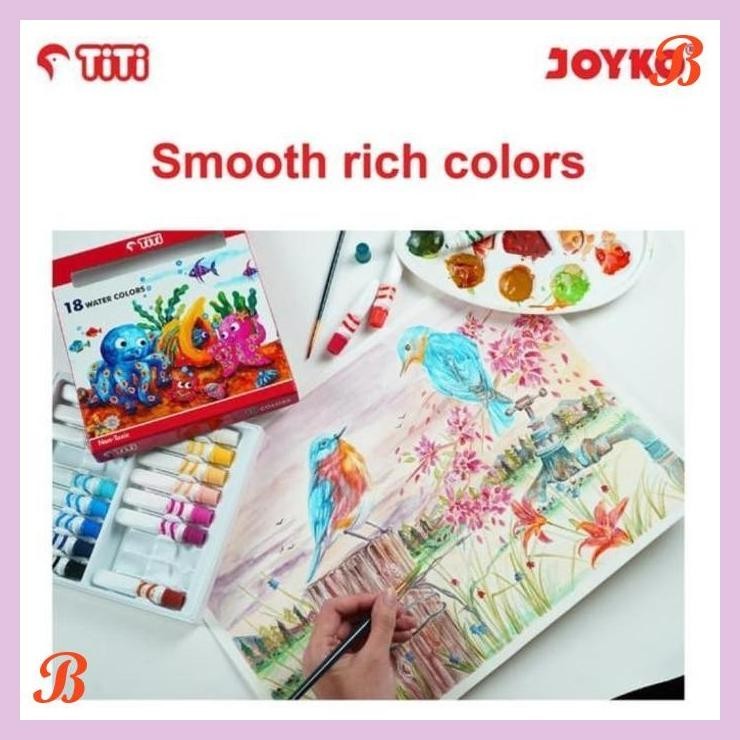 

| KG | JOYKO TITI 12 WATER COLOURS CAT AIR 12 WARNA WC-6ML-12